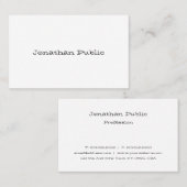 Minimalistisches Template Beruflich Modern Script Visitenkarte (Vorne/Hinten)