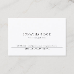 Minimalistisches Template Classic Beruflich Elegan Visitenkarte