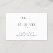 Minimalistisches Template Elegant Beruflich modern Visitenkarte (Rückseite)