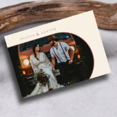 Minimalistisches Terracotta Arch Foto QR & Wedding Begleitkarte