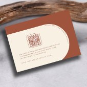 Minimalistisches Terracotta Arch Foto QR & Wedding Begleitkarte