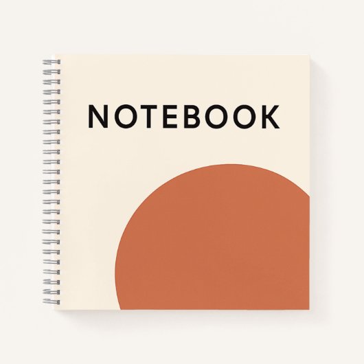 Minimalistisches Terracotta-Notebook Notizblock (Vorderseite)