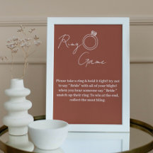 Minimalistisches Terracotta-Ringspiel heißt nicht 