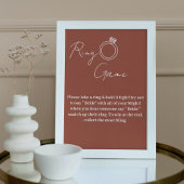 Minimalistisches Terracotta-Ringspiel heißt nicht Poster