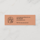 Minimalistisches Terracotta-Schmuckstück Ohrring-D Mini Visitenkarte (Rückseite)