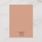 Minimalistisches Terracotta-Schmuckstück Ohrring-D Visitenkarte (Rückseite)