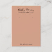 Minimalistisches Terracotta-Schmuckstück Ohrring-D Visitenkarte (Vorderseite)