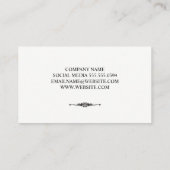 Minimalistisches textuelles Verzierungselement Tur Visitenkarte (Rückseite)