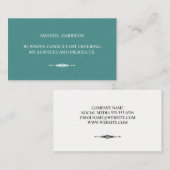 Minimalistisches textuelles Verzierungselement Tur Visitenkarte (Vorne/Hinten)