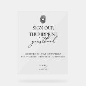 Minimalistisches Thumbprint Hochzeitshaus Acrylschild (Vorderseite)