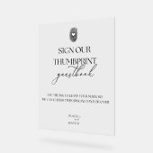 Minimalistisches Thumbprint Hochzeitshaus Acrylschild (Winkel)