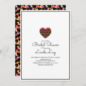 Minimalistisches Tier Cat Cheetah Safari Brautpart Einladung (Vorne/Hinten)