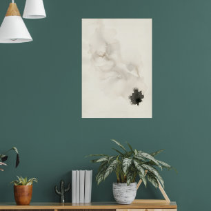Minimalistisches Tintenzeichen Abstract Poster J