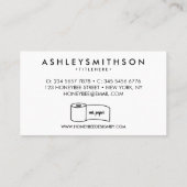 Minimalistisches Toilettenpapier Visitenkarte (Rückseite)