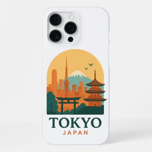 Minimalistisches Tokio Japan Reise | Modern iPhone Hülle (Rückseite)