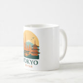 Minimalistisches Tokio Japan Reise | Modern  Kaffeetasse (VorderseiteRechts)