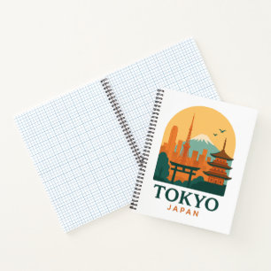 Minimalistisches Tokyo Japan ReiseNotebook   Moder Notizblock