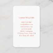 Minimalistisches, traditionelles Chinesisch Visitenkarte (Rückseite)