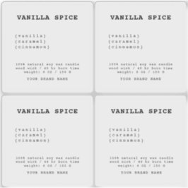 Minimalistisches transparentes Kerzenetikett Aufkleber