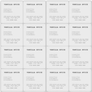 Minimalistisches transparentes Kerzenetikett Aufkleber