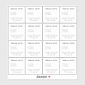 Minimalistisches transparentes Kerzenetikett Aufkleber (Blatt)