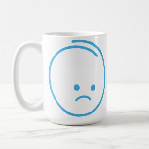 Minimalistisches Traurigkeits-Icon Kaffeetasse