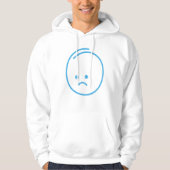 Minimalistisches Traurigkeitszeichen Hoodie (Vorderseite)