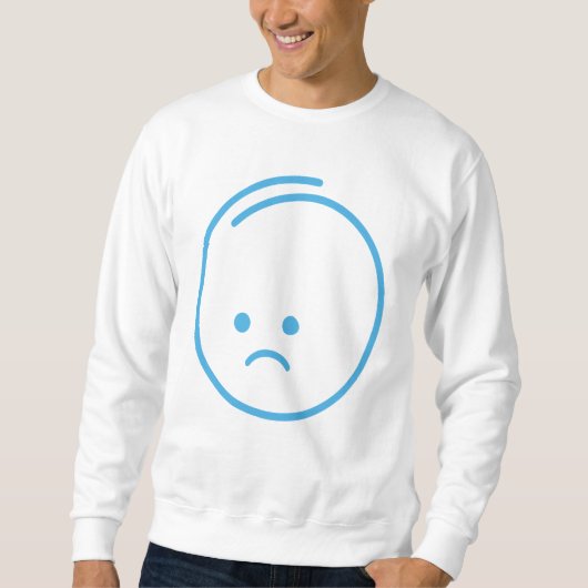 Minimalistisches Traurigkeitszeichen Sweatshirt (Vorderseite)