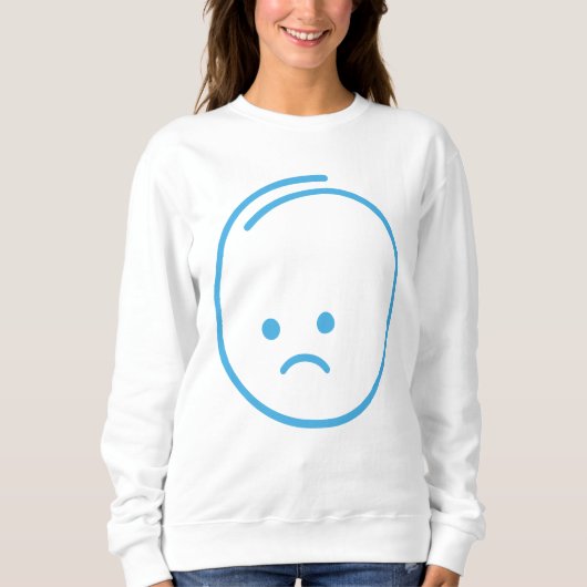 Minimalistisches Traurigkeitszeichen Sweatshirt (Vorderseite)