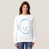 Minimalistisches Traurigkeitszeichen Sweatshirt (Vorne ganz)