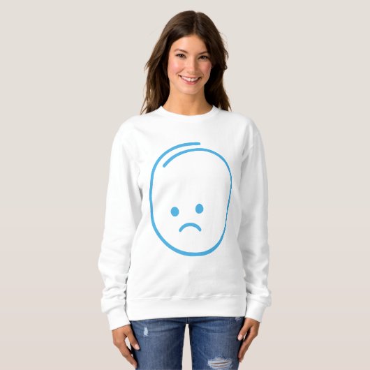 Minimalistisches Traurigkeitszeichen Sweatshirt (Vorne ganz)