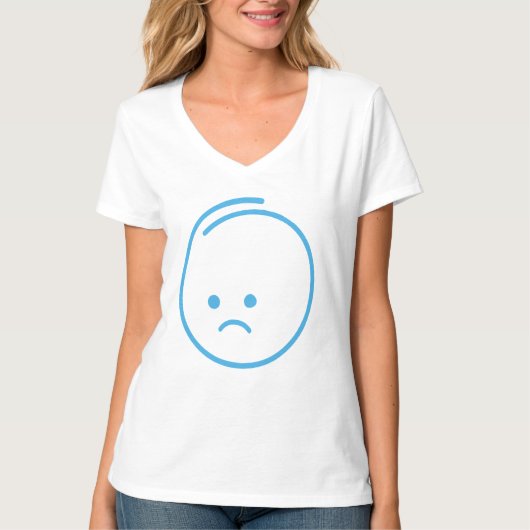 Minimalistisches Traurigkeitszeichen T-Shirt (Vorderseite)
