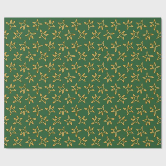 Minimalistisches Tree Star Wrapping Paper Geschenkpapier (Flach)