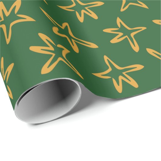 Minimalistisches Tree Star Wrapping Paper Geschenkpapier (Rolleneckpunkt)