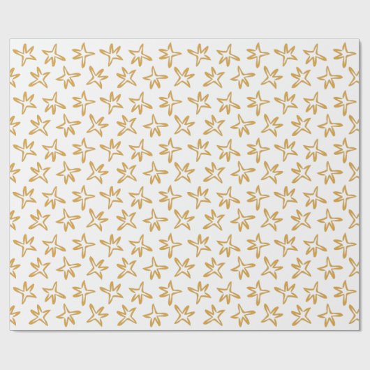 Minimalistisches Tree Star Wrapping Paper Geschenkpapier (Flach)