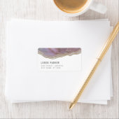 Minimalistisches trendiges Lavendelschild Adressaufkleber (Insitu)