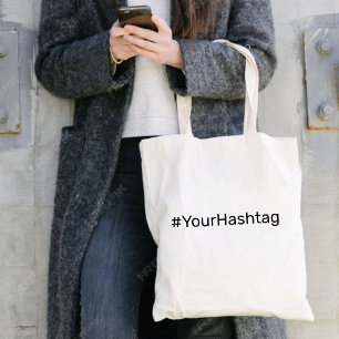 Minimalistisches Trending Topic Contemporary Hasht Tragetasche