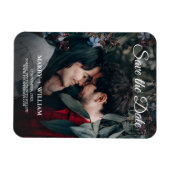 Minimalistisches trendy Foto Save the Date Hochzei Magnet (Horizontal)