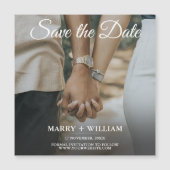 Minimalistisches trendy Foto speichern das Datumsf Magnetkarte (Vorderseite)