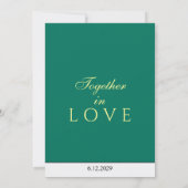 Minimalistisches Tropengelbes Monogramm Einladung (Rückseite)