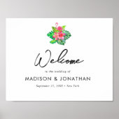 Minimalistisches Tropenparadies für Hochzeiten Poster (Vorne)