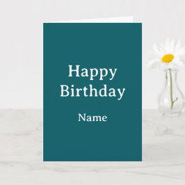 Minimalistisches Türkis Geburtstag Alles was du br Karte