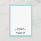 Minimalistisches Türkisfarben für Ihr Logo Visitenkarte (Rückseite)