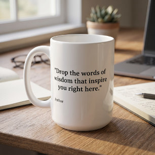 Minimalistisches typografisches benutzerdefinierte kaffeetasse