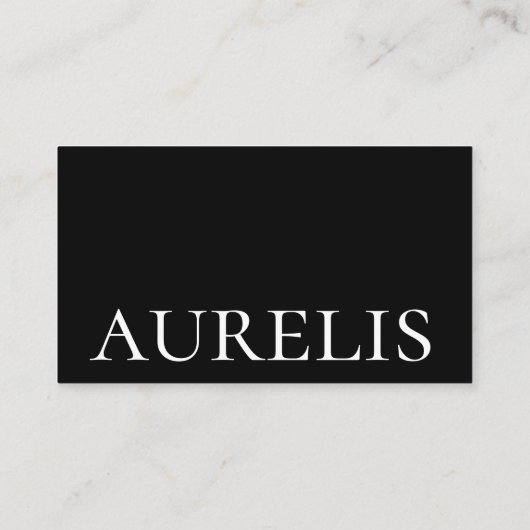 Minimalistisches typografisches Visitenkartendesig Visitenkarte (Rückseite)