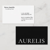 Minimalistisches typografisches Visitenkartendesig Visitenkarte (Vorne/Hinten)