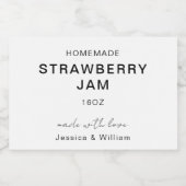 Minimalistisches und Chic Handwriting-Skript Lebensmitteletikett (Einzelnes Label)