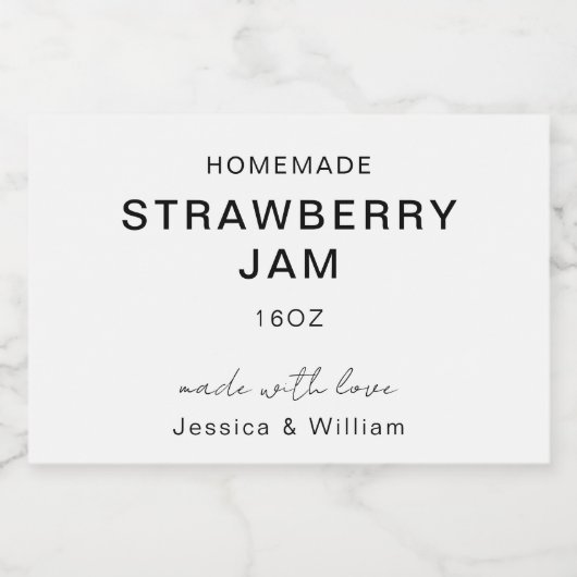 Minimalistisches und Chic Handwriting-Skript Lebensmitteletikett (Einzelnes Label)