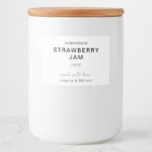 Minimalistisches und Chic Handwriting-Skript Lebensmitteletikett (Vorderseite)