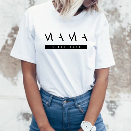 Minimalistisches und chic Mama-Script Basic T-Shir T-Shirt